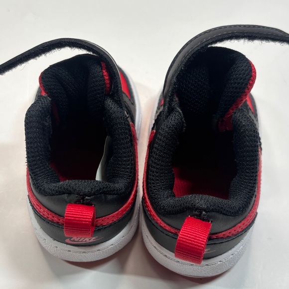 Nike Court Borough Low 2 Red Black Toddler Infant Sneakers Shoes Size 2C - Picture 4 of 16